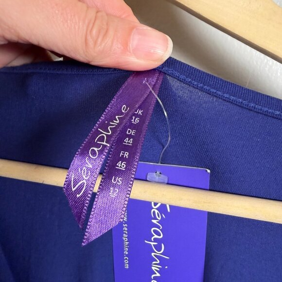 Seraphine Front Knot Maternity Dress Size 12 Royal Blue Work Office Career - Picture 5 of 13